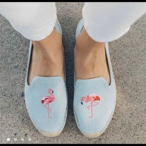 Soludos flamingo smoking slipper size 7.5